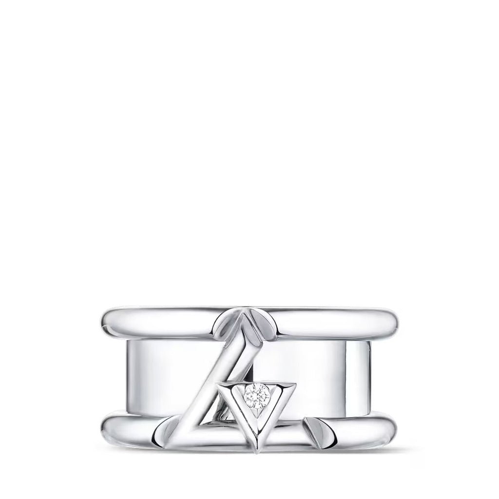 LV Volt One Band Ring, White Gold And Diamond