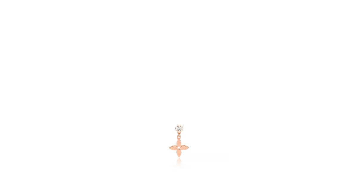 Idylle Blossom Ear Stud, Pink Gold And Diamond - Per Unit