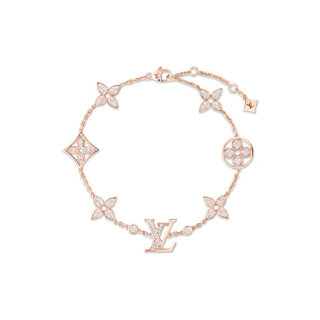 Idylle Blossom Multi-Motif Bracelet, Pink Gold and Diamonds