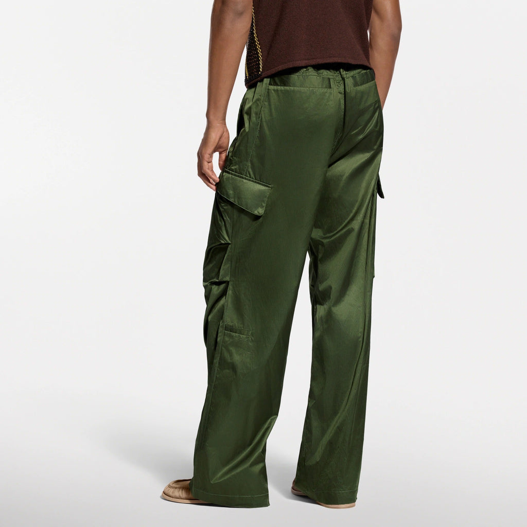 Silk Cotton Cargo Pants