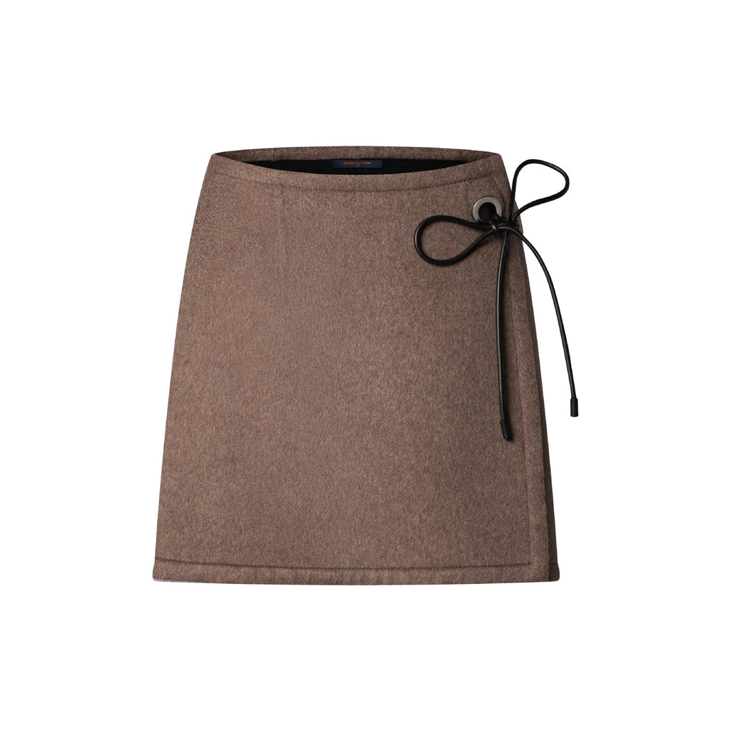 Lace Tie Mini Wrap Skirt