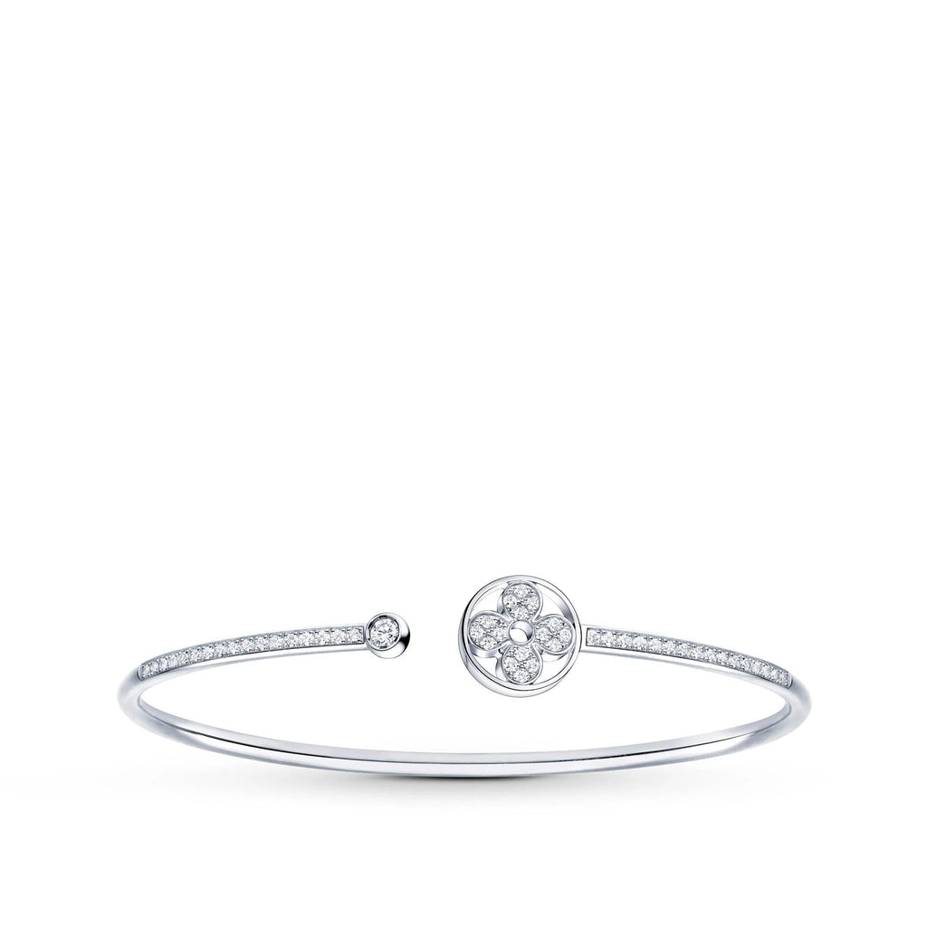 Idylle Blossom Twist Bracelet, White Gold And Diamonds