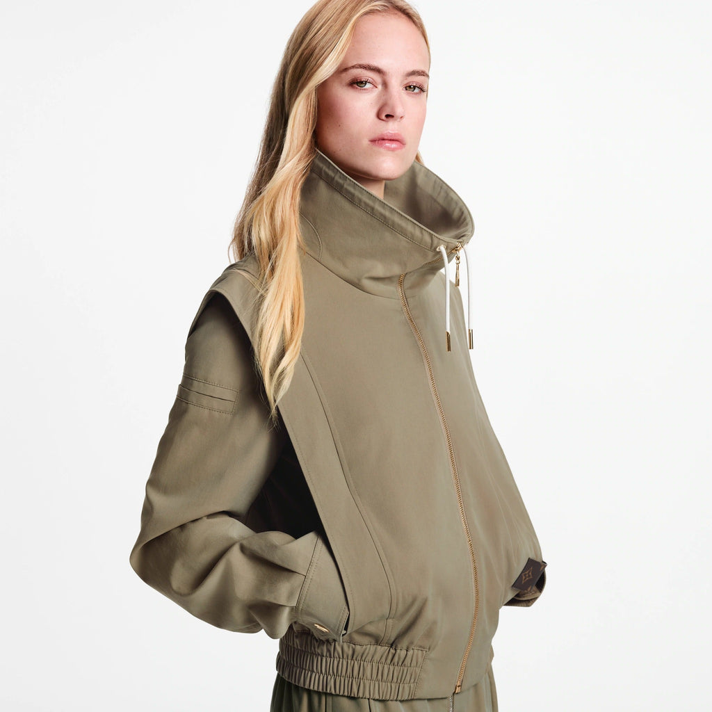 High Collar Zip-Up Jacket