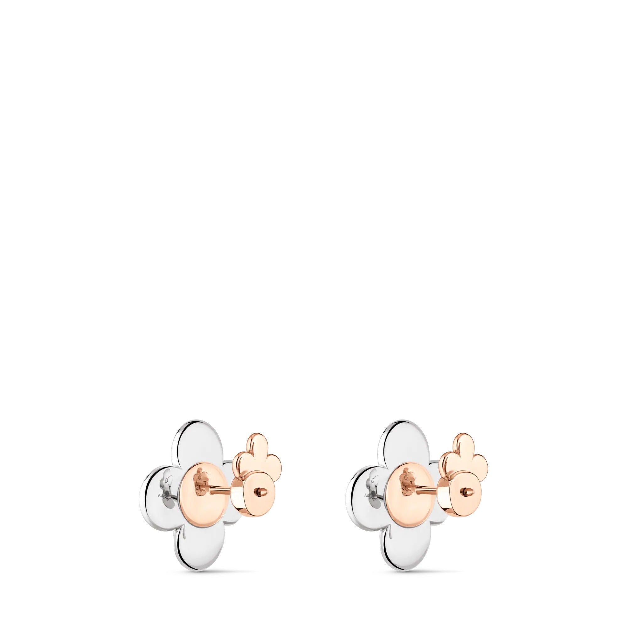 Vivienne Earrings, 3 Golds and Diamonds