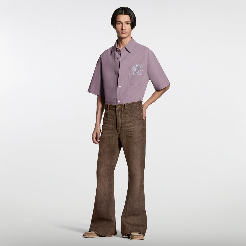 Coffee Indigo Denim Bootcut Pants