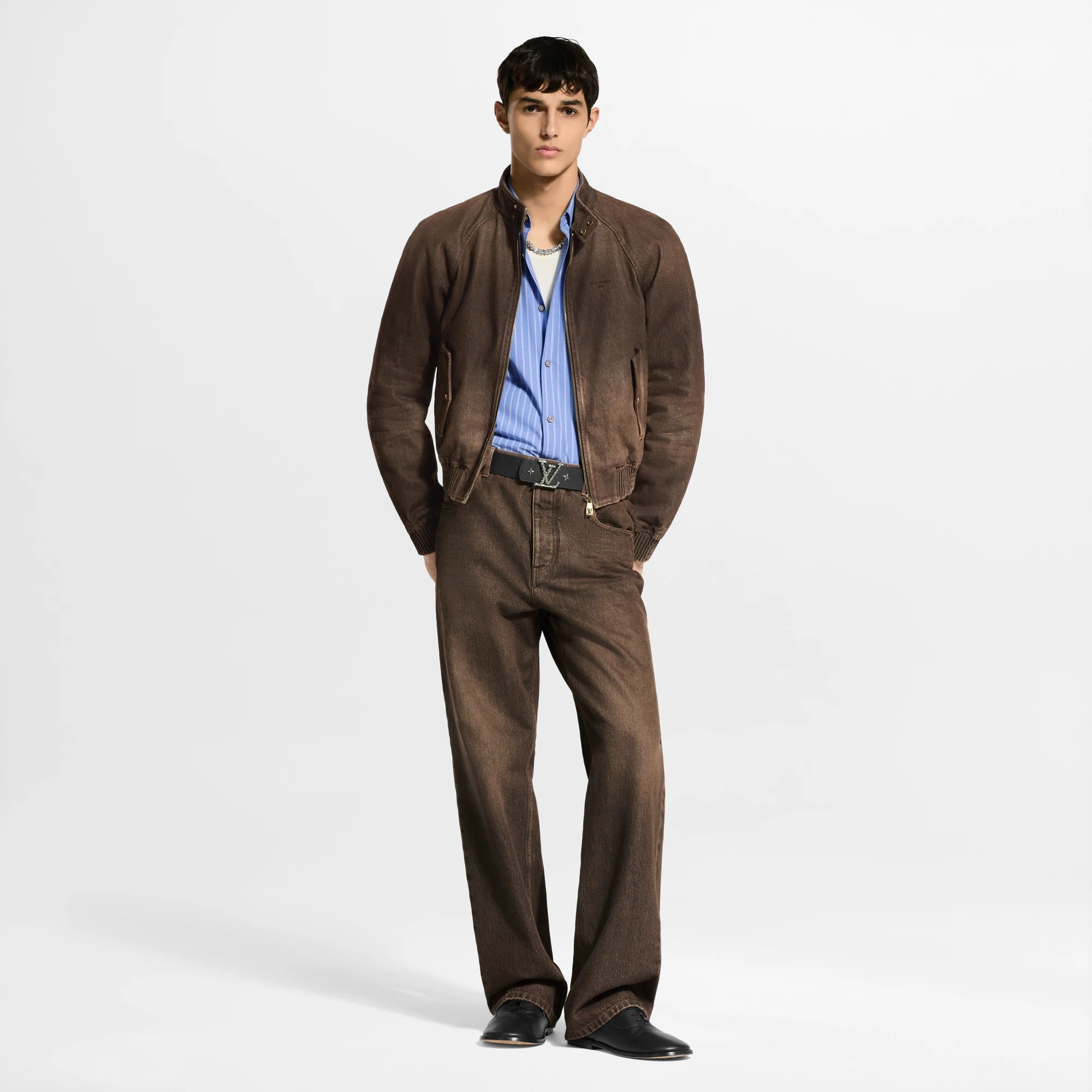 Coffee Indigo Denim Blouson