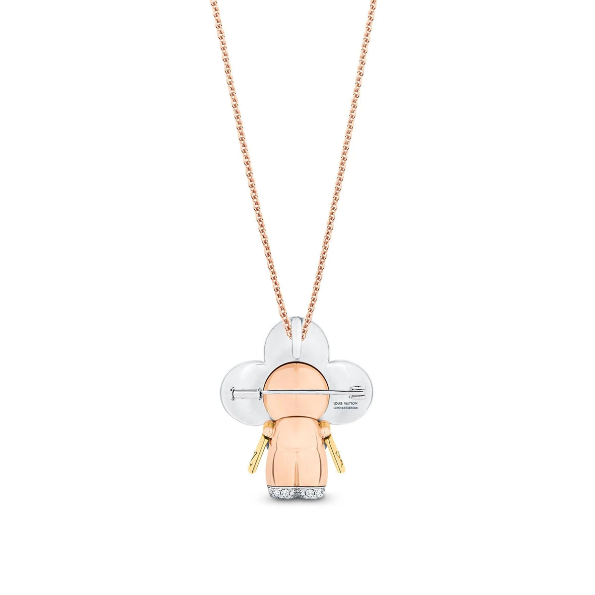 Vivienne Rainbow Pendant, 3 Golds, Diamonds & Colored Gemstones