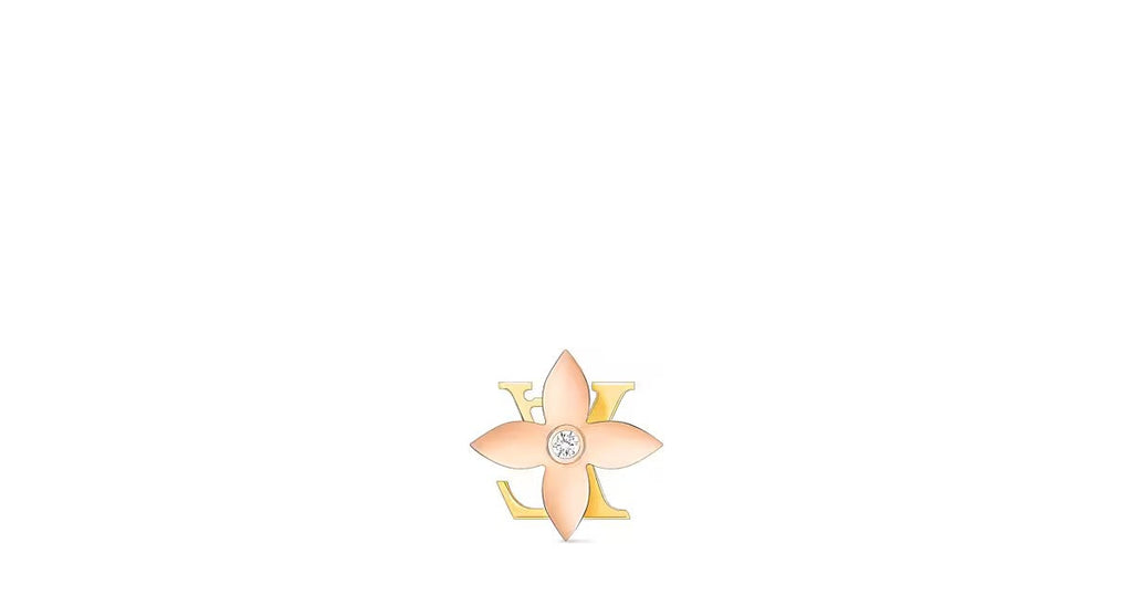 Idylle Blossom Reversible Stud, Pink And Yellow Gold And Diamond - Per Unit