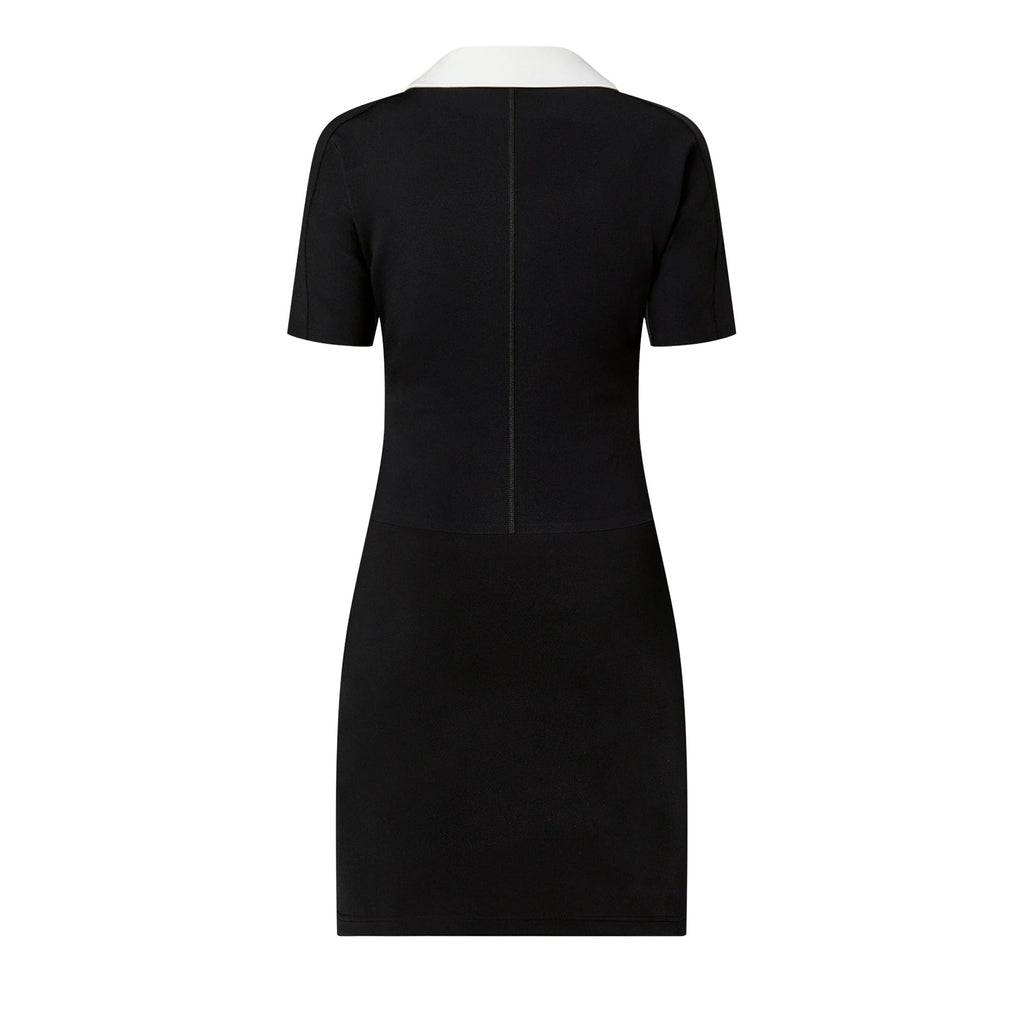Technical Jersey Peter Pan Collar Dress