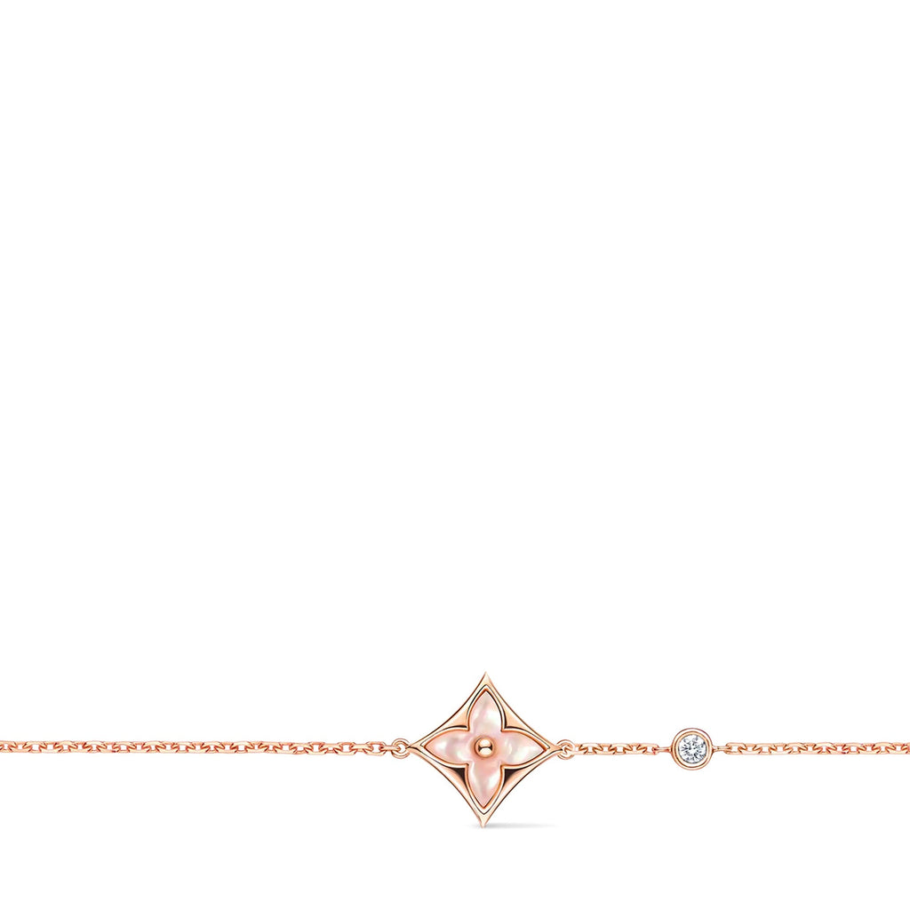 Color Blossom BB Star Bracelet, Pink Gold, Pink Mother-of-Pearl and Diamond