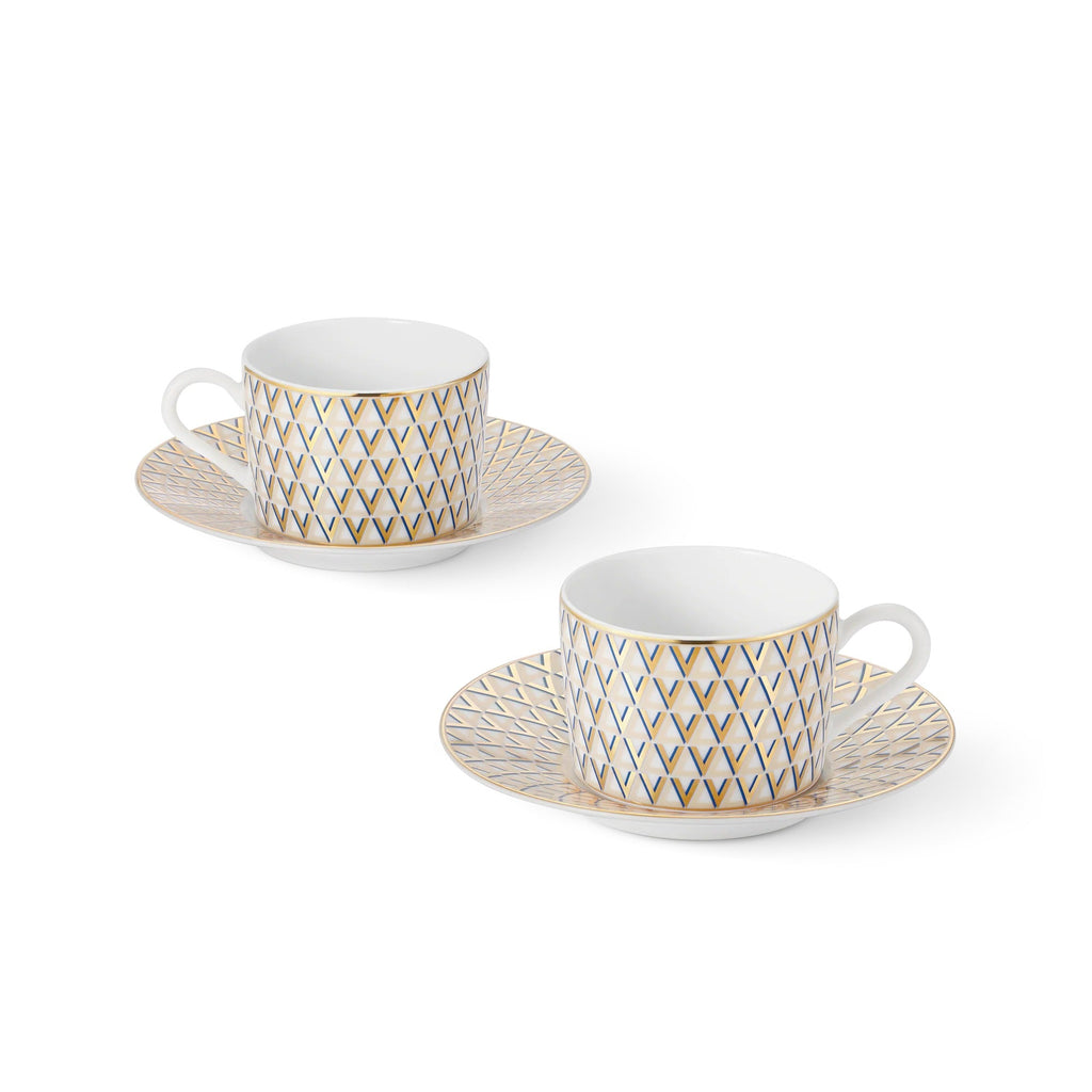 Splendor Set of 2 Teacups and Saucers