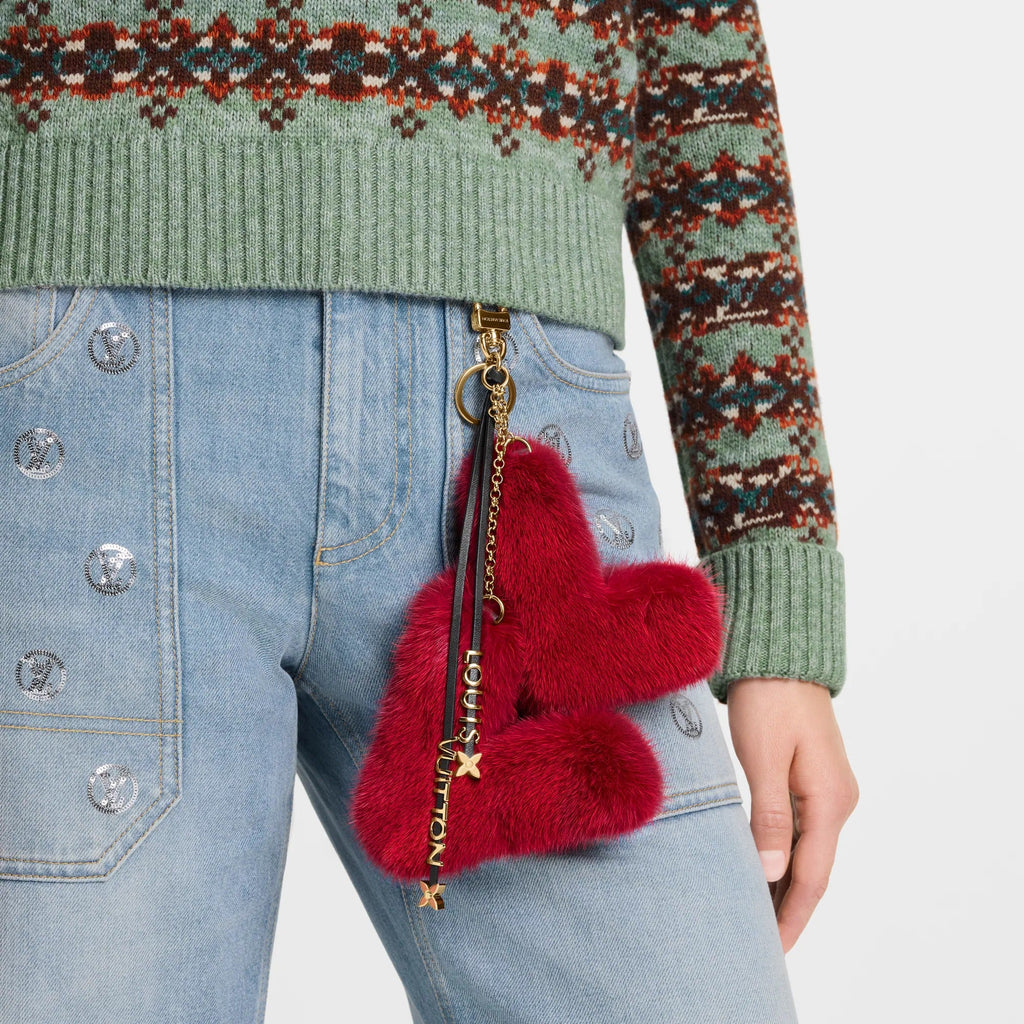 LV Initials Key Holder And Bag Charm