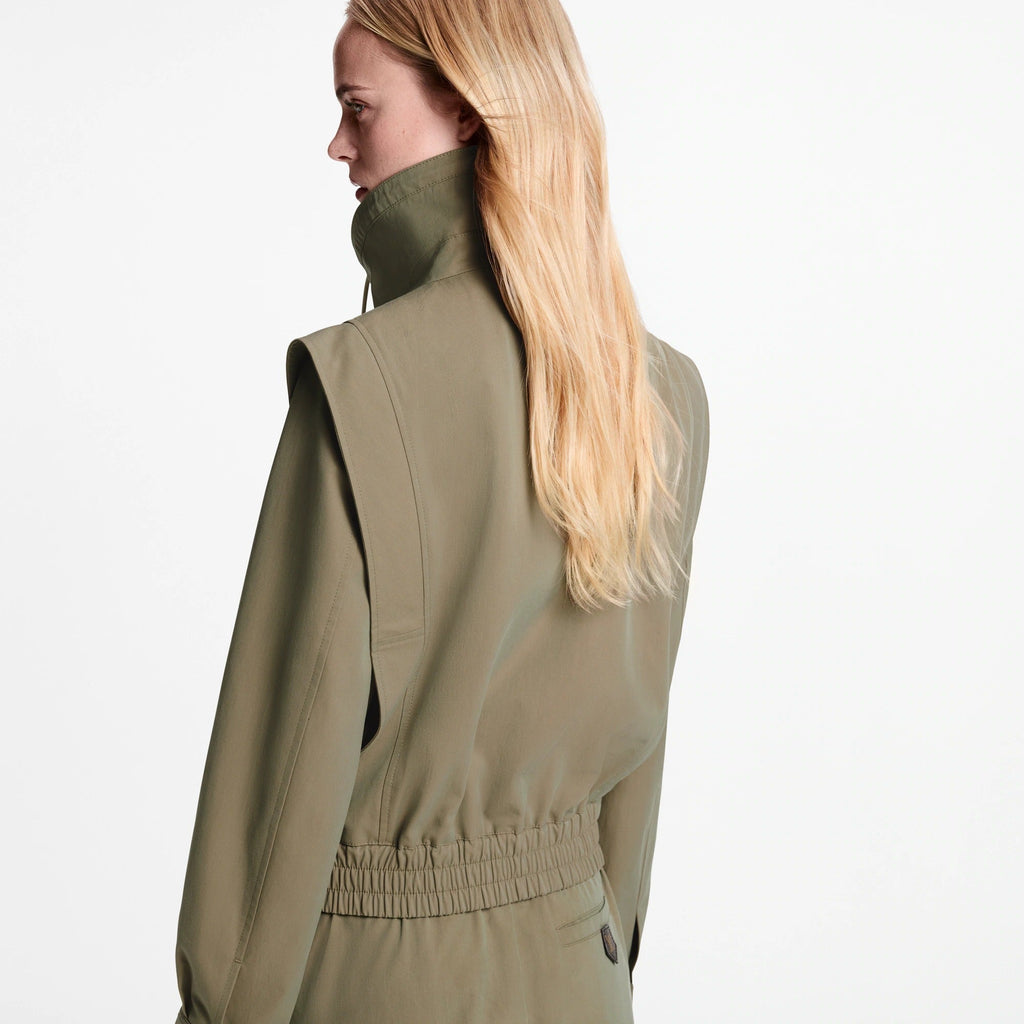 High Collar Zip-Up Jacket