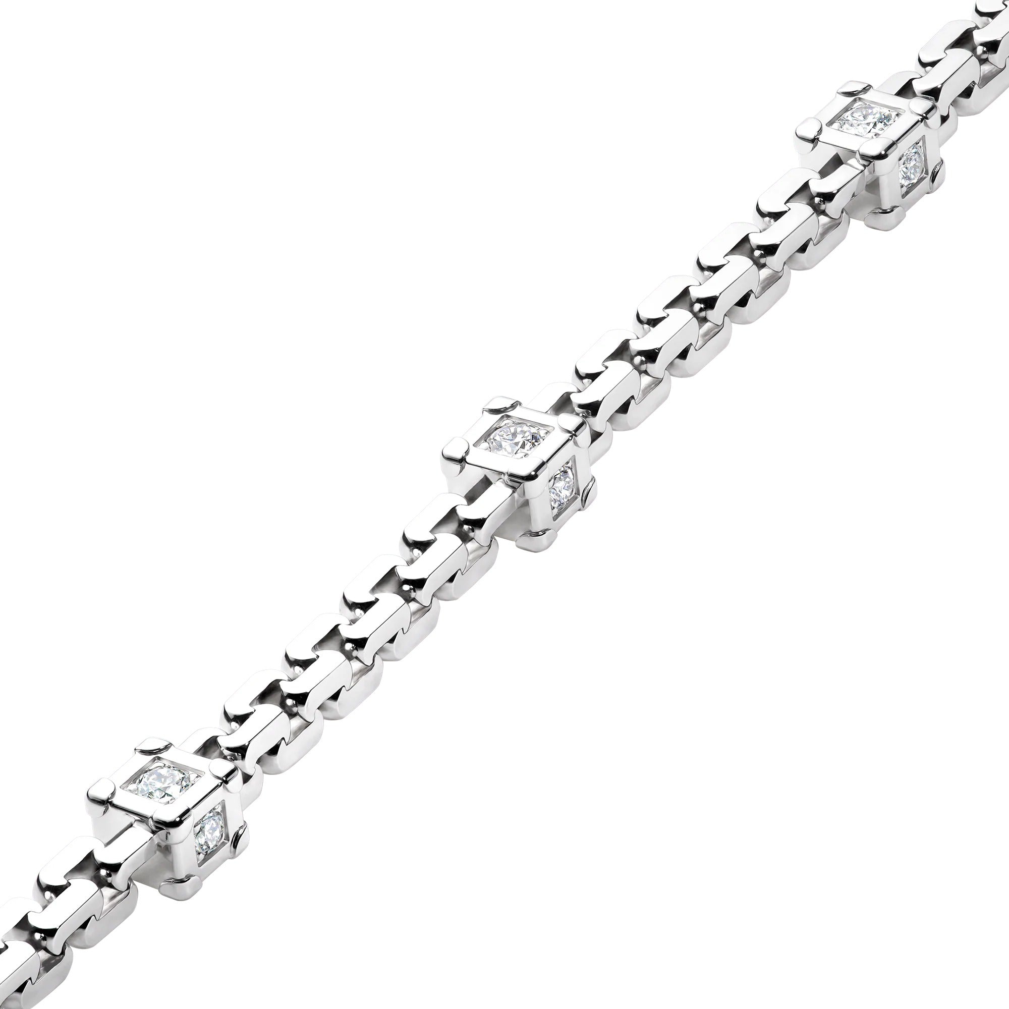 Les Gastons Vuitton Trunk Bracelet, White Gold and Diamonds