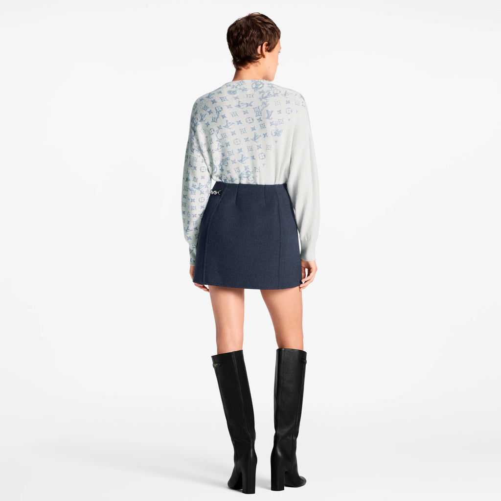 Chain Fastening Mini Wrap Skirt