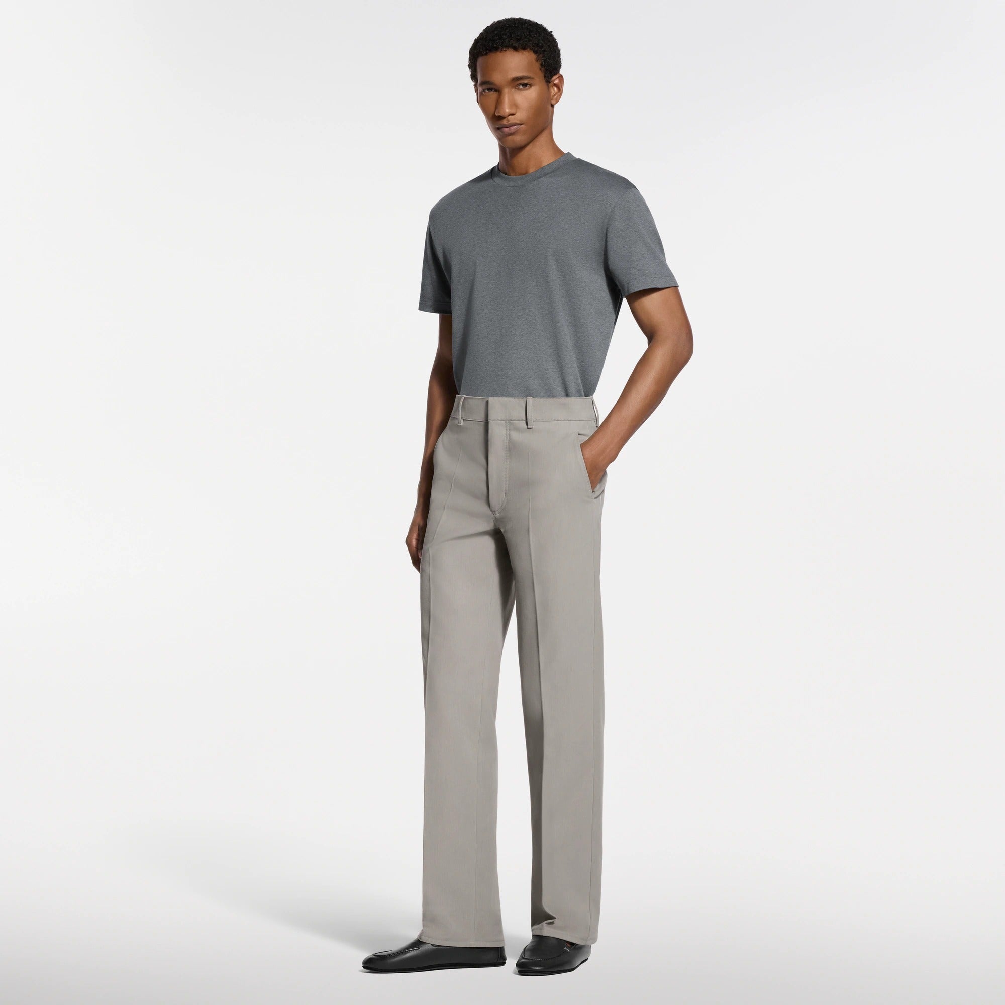 Cotton-Silk Casual Pants