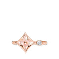 Color Blossom Mini Star Ring, Pink Gold, Pink Mother-of-Pearl and Diamond