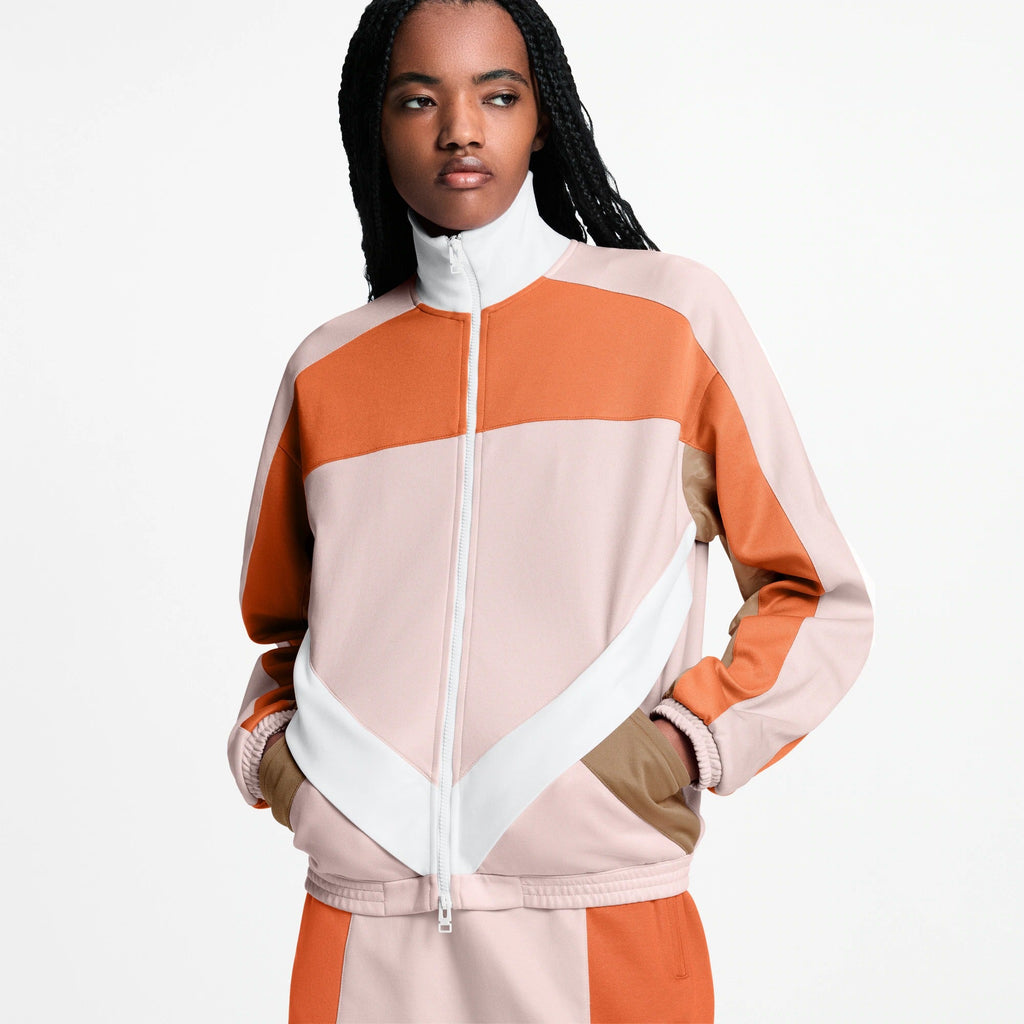 Color-Blocked Zip-Up Jacket
