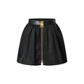Leather Insert Mini Skirt