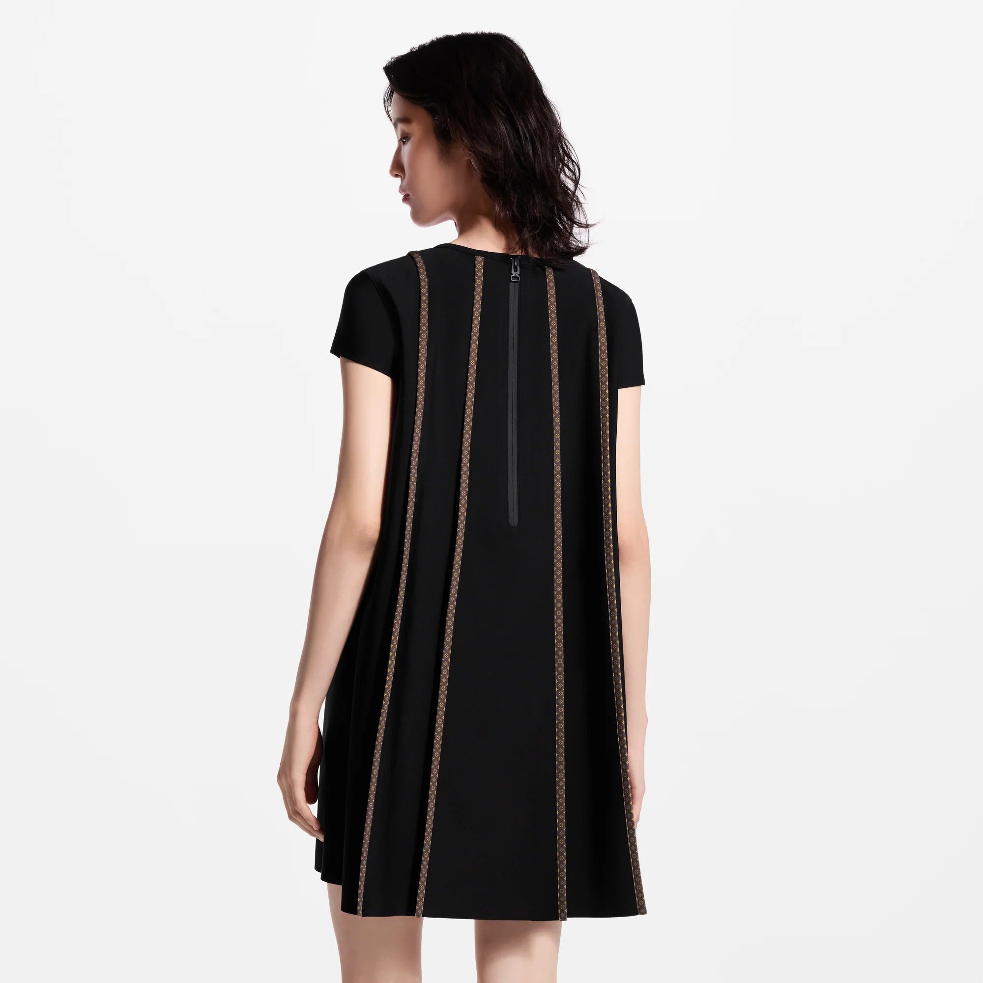 Monogram Accent Trapeze Dress
