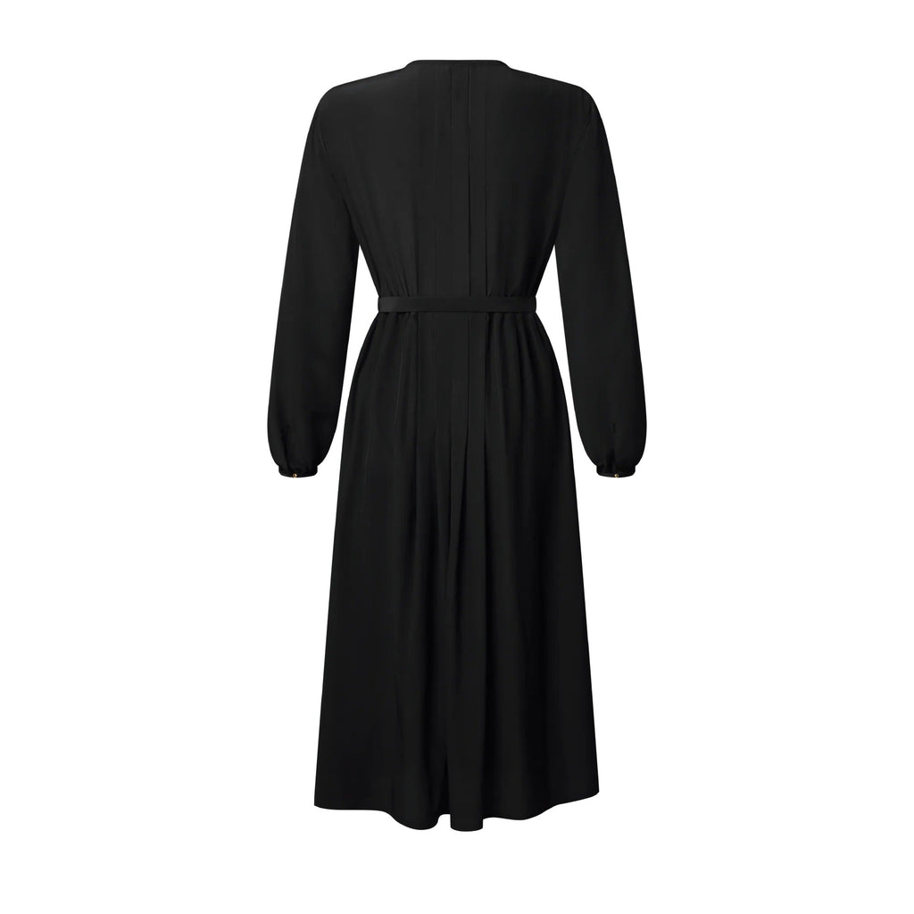 Monogram Accent Pleat Dress