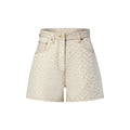 3D Monogram Denim Shorts