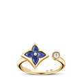 Color Blossom Mini Star Ring, Yellow Gold, Sodalite and Diamond