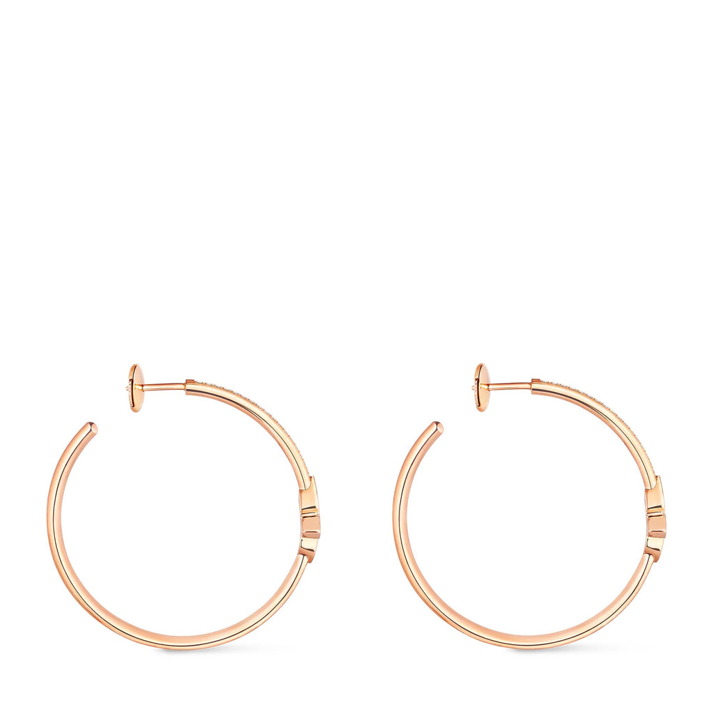 Idylle Blossom Hoops, Pink Gold And Diamonds