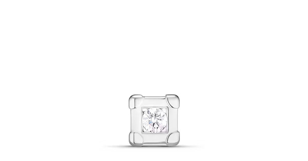 Les Gastons Vuitton Trunk Ear Stud, White Gold and Diamond - Per Unit