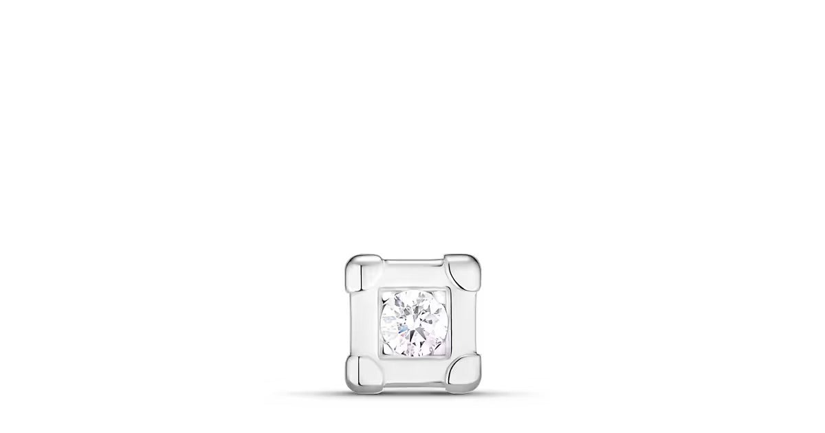 Les Gastons Vuitton Trunk Ear Stud, White Gold and Diamond - Per Unit