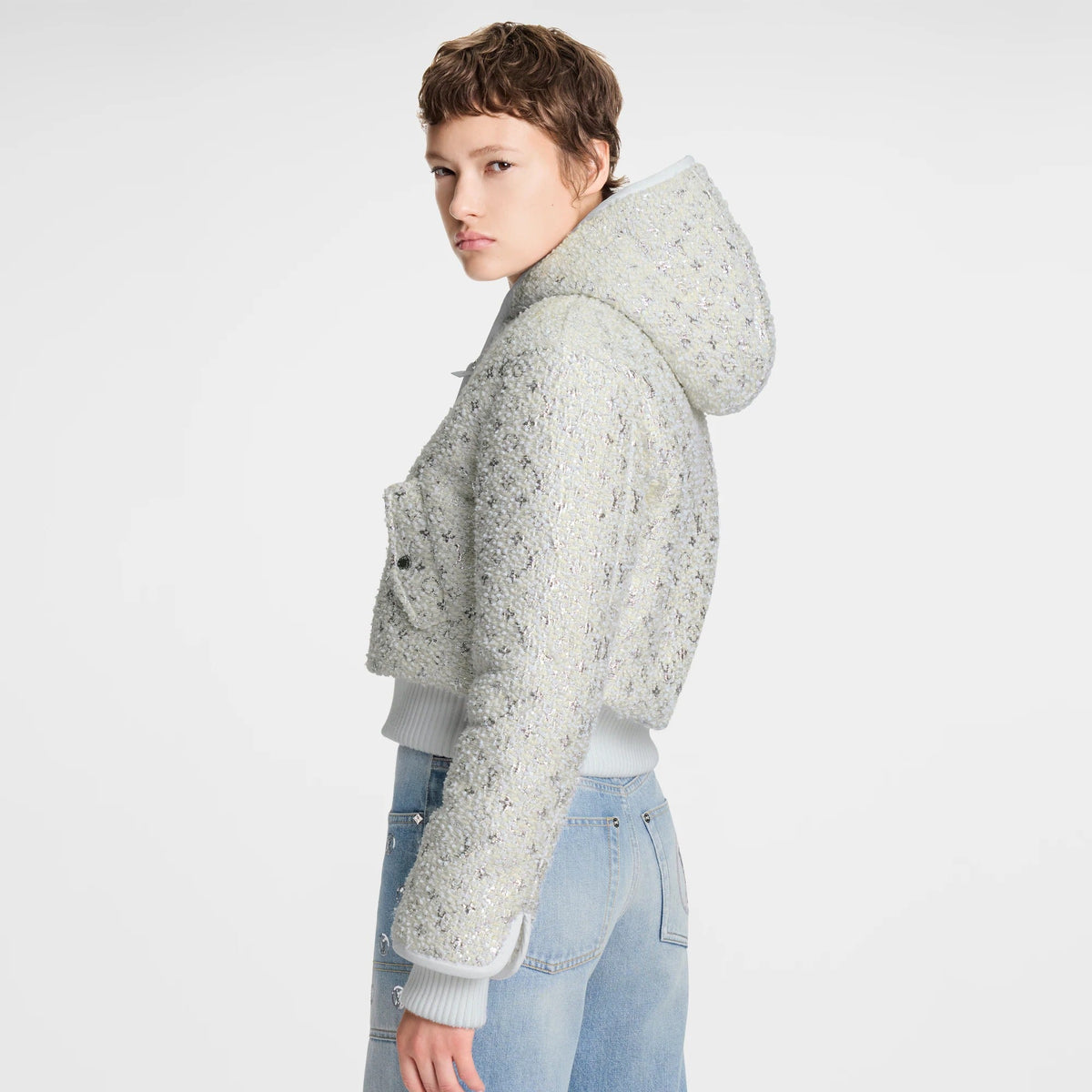 Monogram Tweed Cropped Jacket