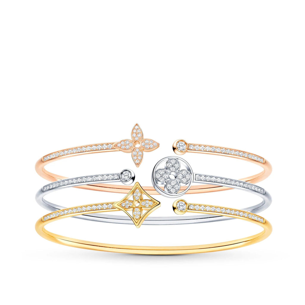 Idylle Blossom Twist Bracelet, White Gold And Diamonds