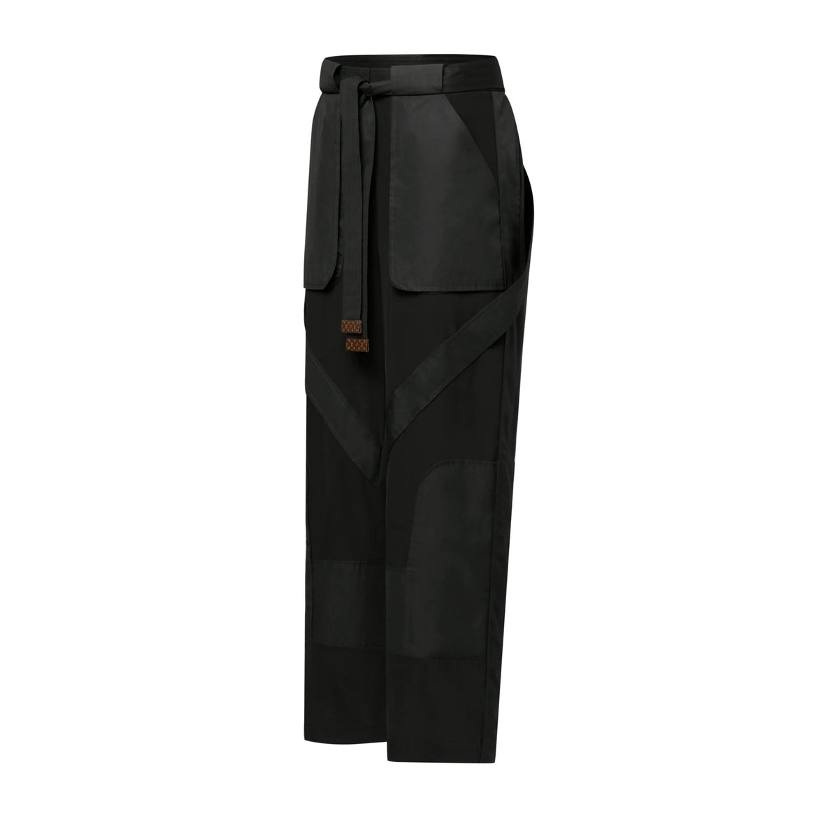 Poplin Insert Silk Cargo Pants