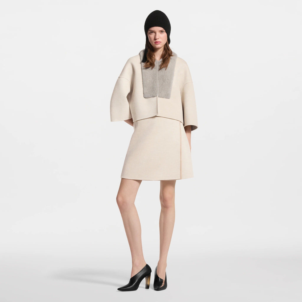 Mink Insert Cape Jacket