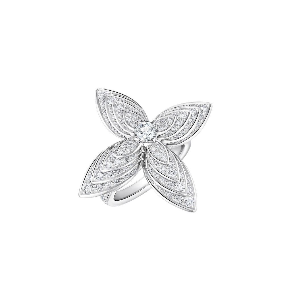 Idylle Blossom Ring, White Gold and Diamonds