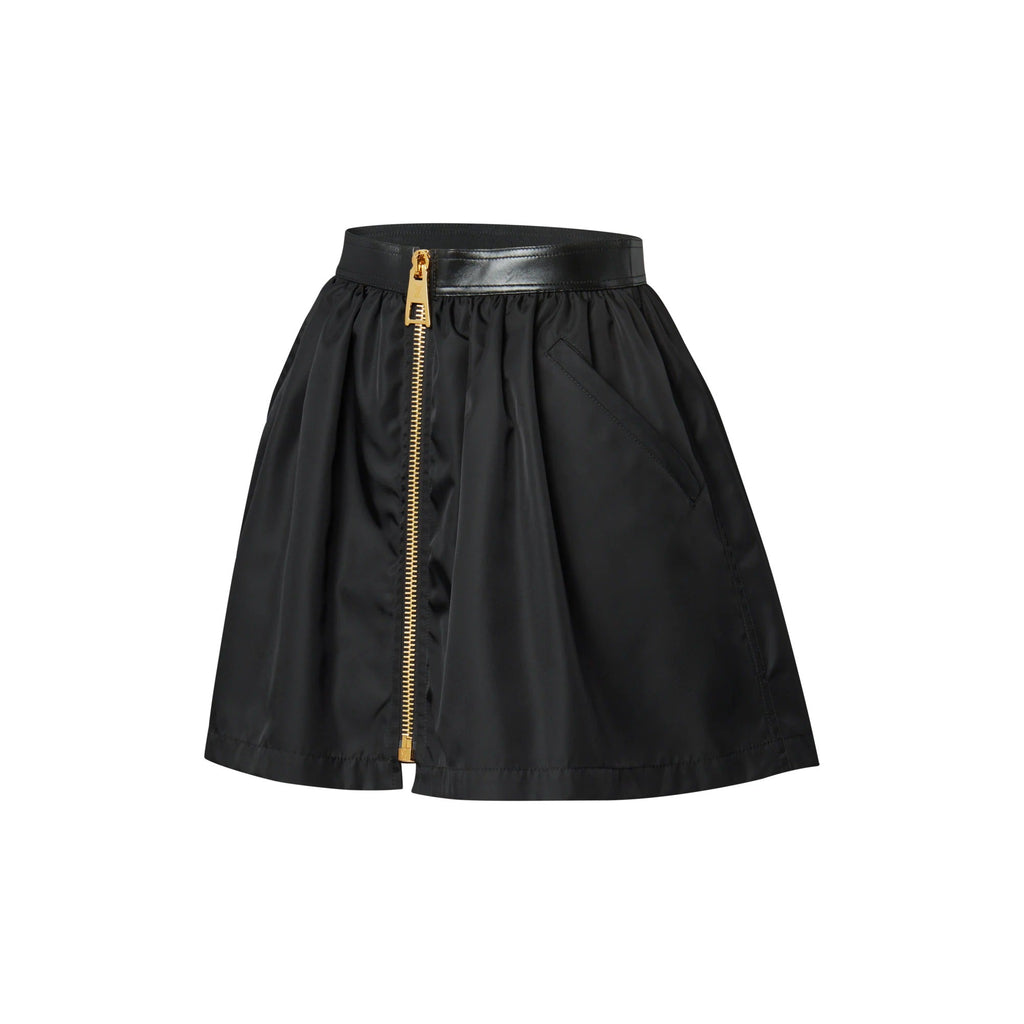 Leather Insert Mini Skirt