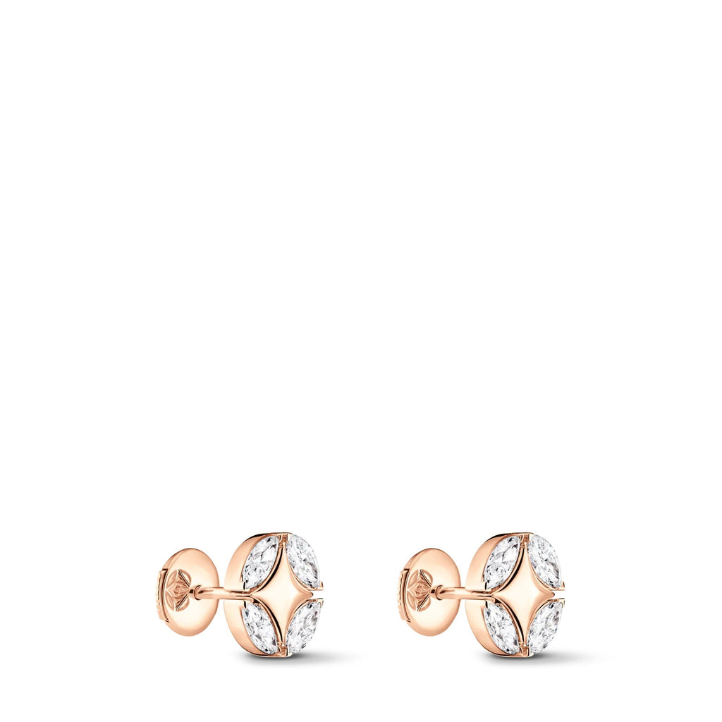 Galaxie Ear Studs, Rose Gold and Diamonds