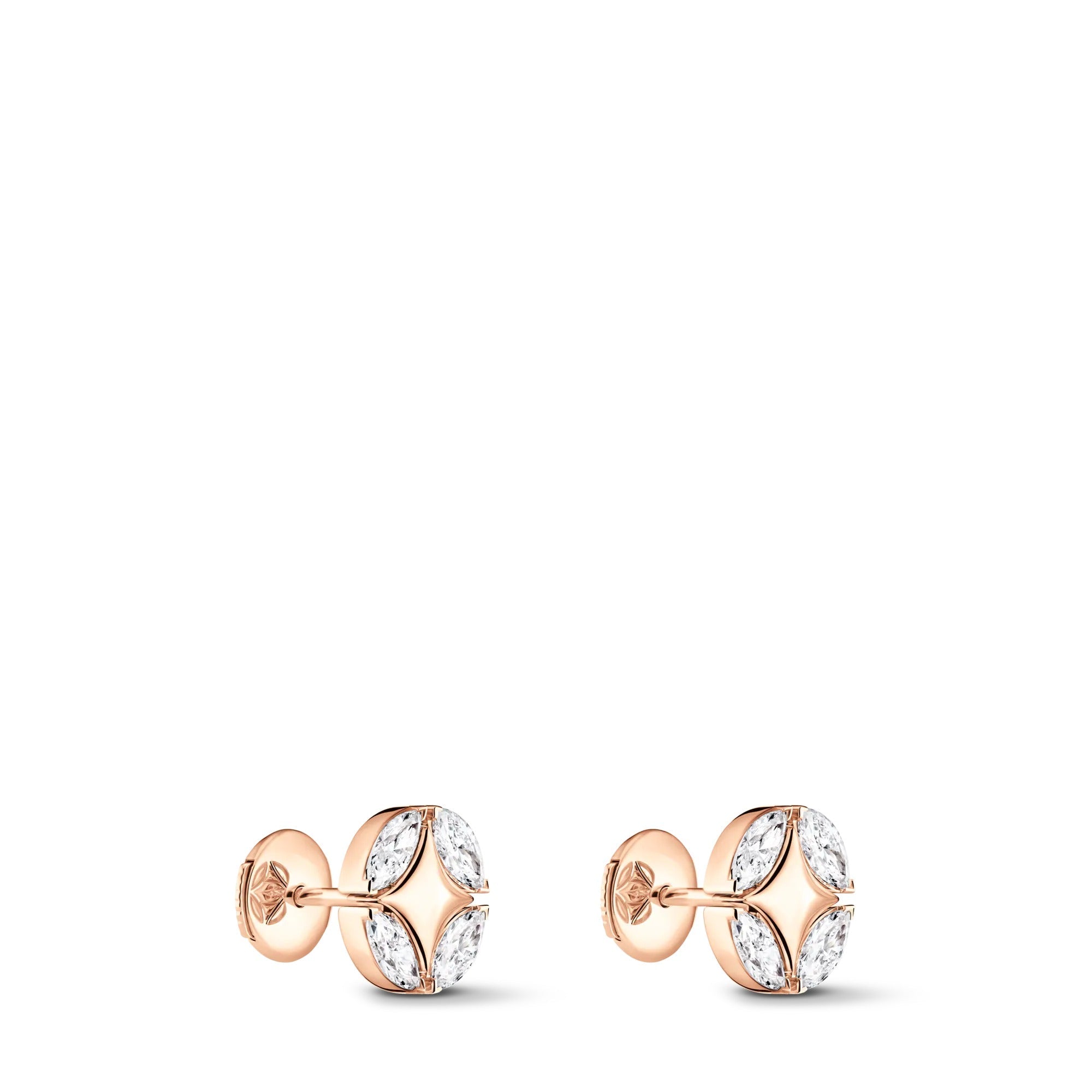 Galaxie Ear Studs, Rose Gold and Diamonds