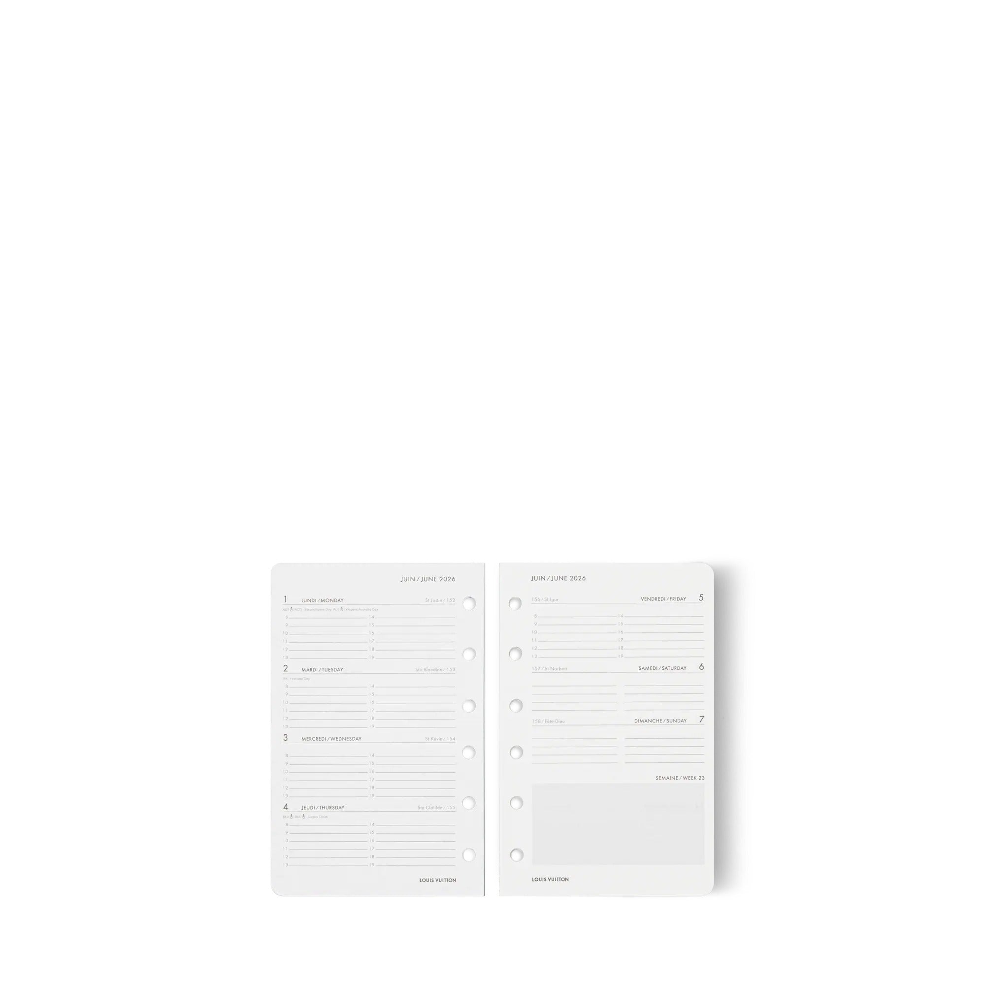 Small Functional Weekly Agenda Refill 2026