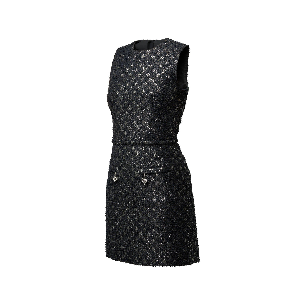 Monogram Tweed Fitted Dress
