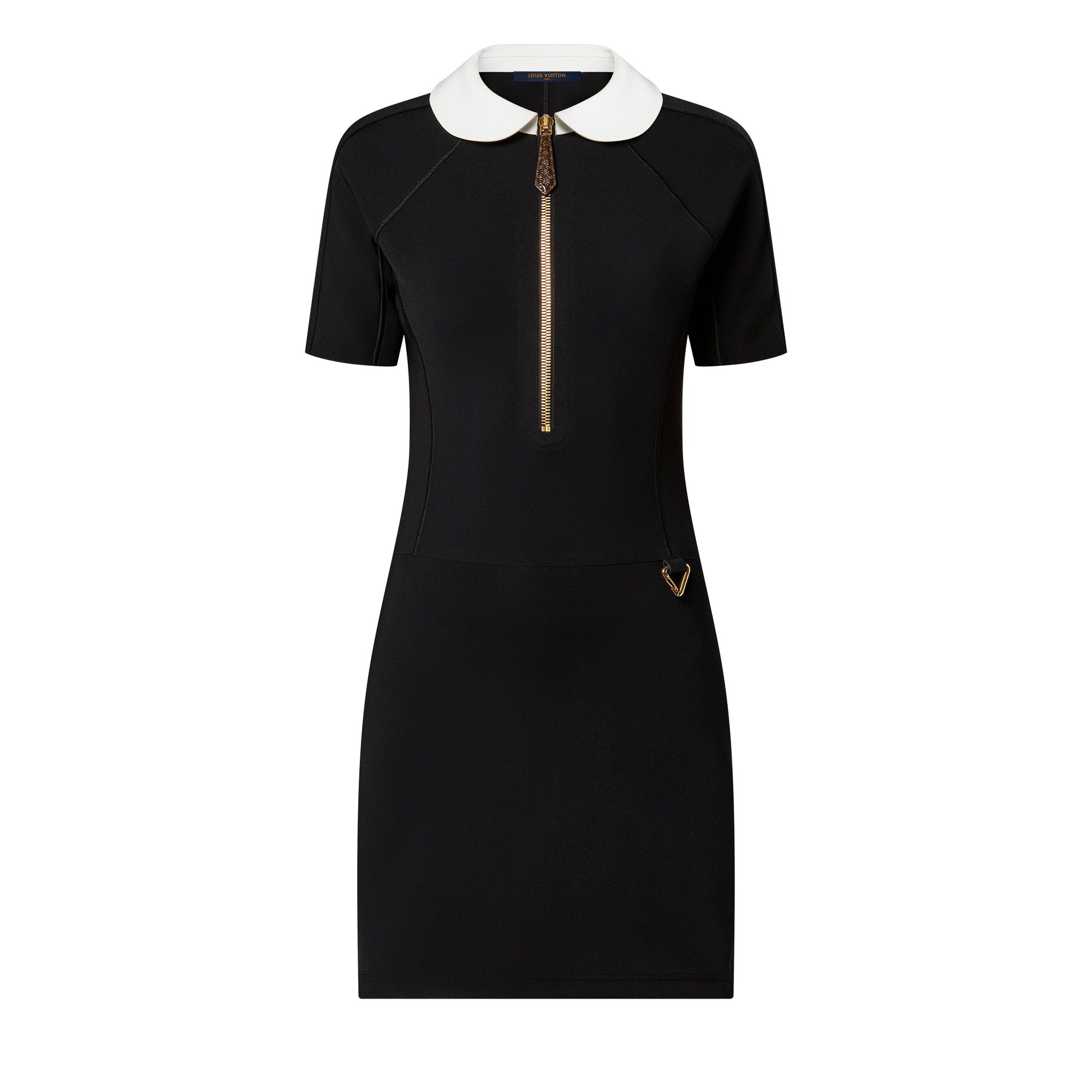 Technical Jersey Peter Pan Collar Dress