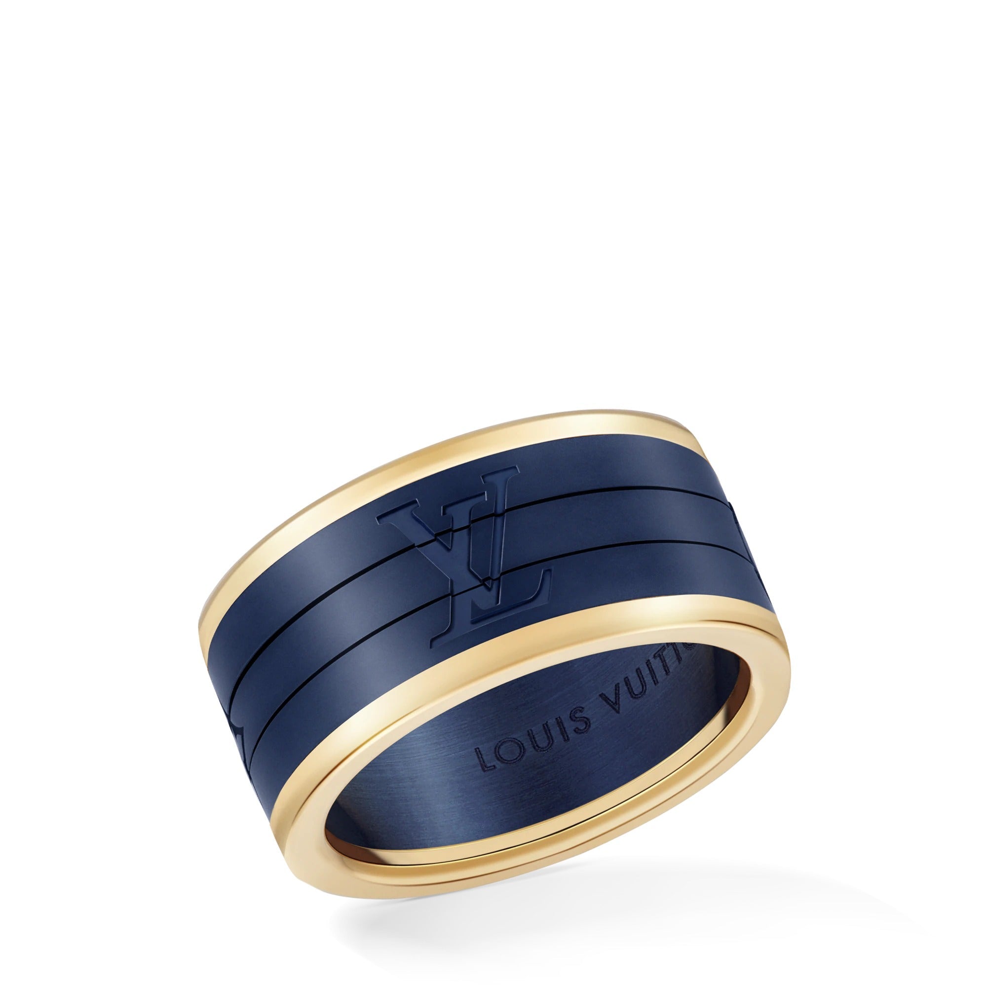 Les Gastons Vuitton Puzzle Ring, Yellow Gold and Blue Titanium