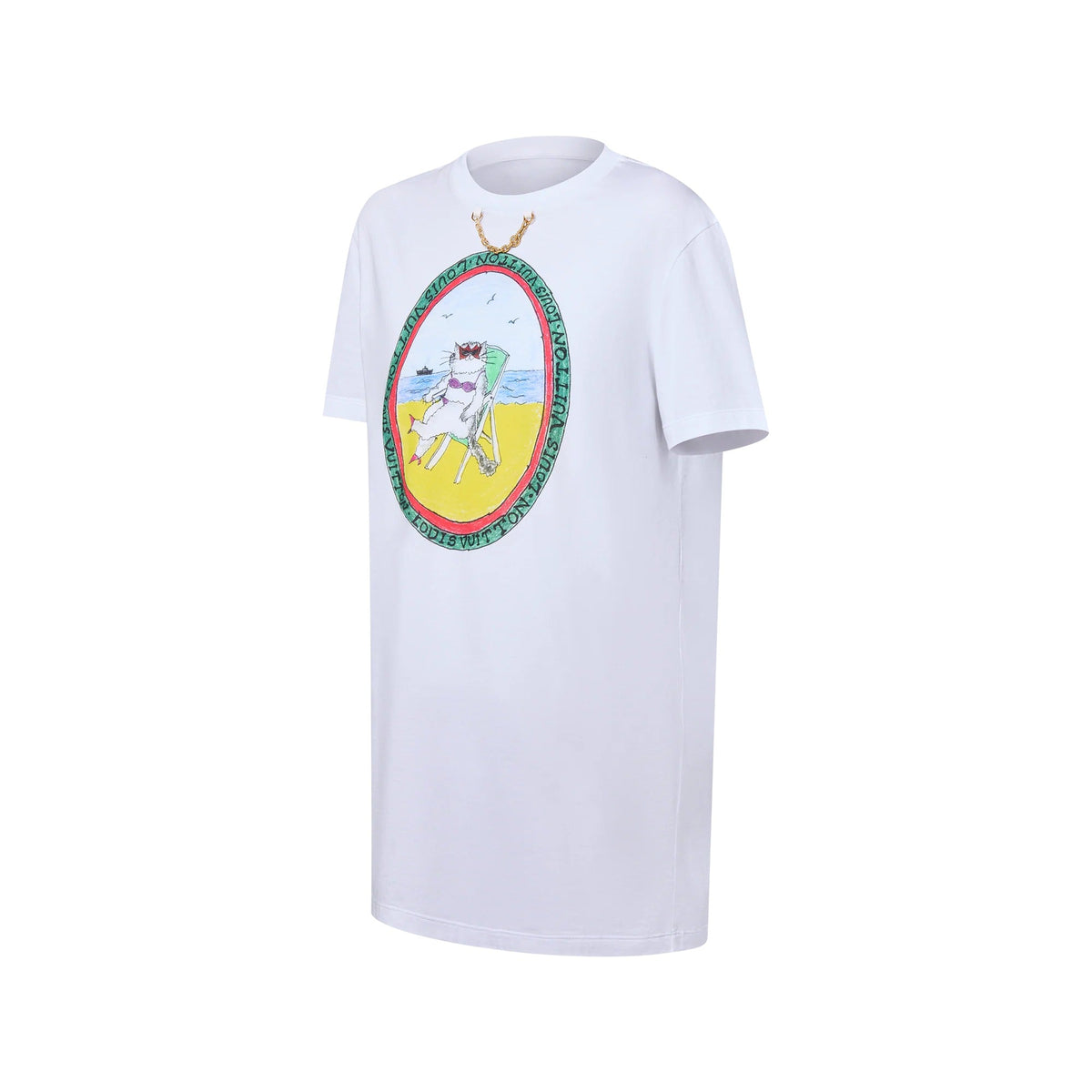 Cat Stamp T-Shirt Dress