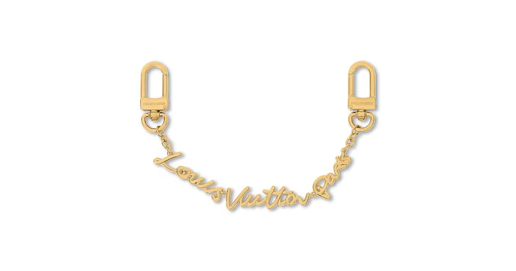 LV Script Chain Bag Charm