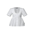 Broderie Trim Peplum Top