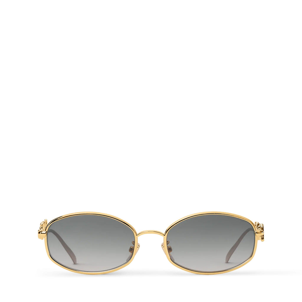 LV Script Metal Round Sunglasses