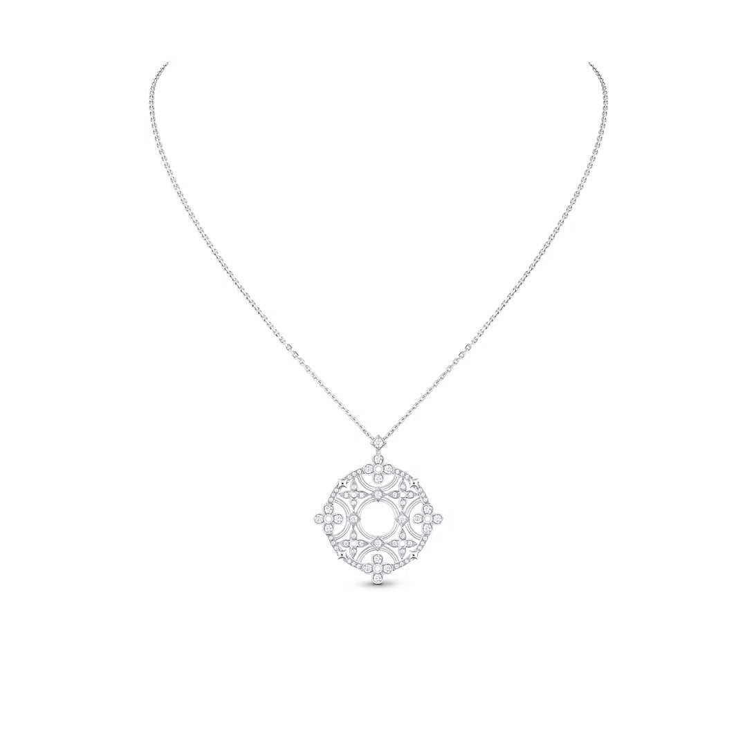 Dentelle Medallion, White Gold And Diamonds