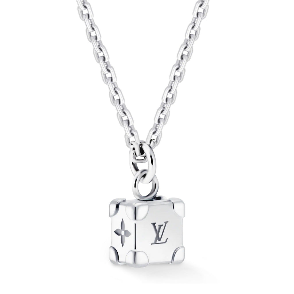 Les Gastons Vuitton Trunk Pendant, White Gold and Diamond
