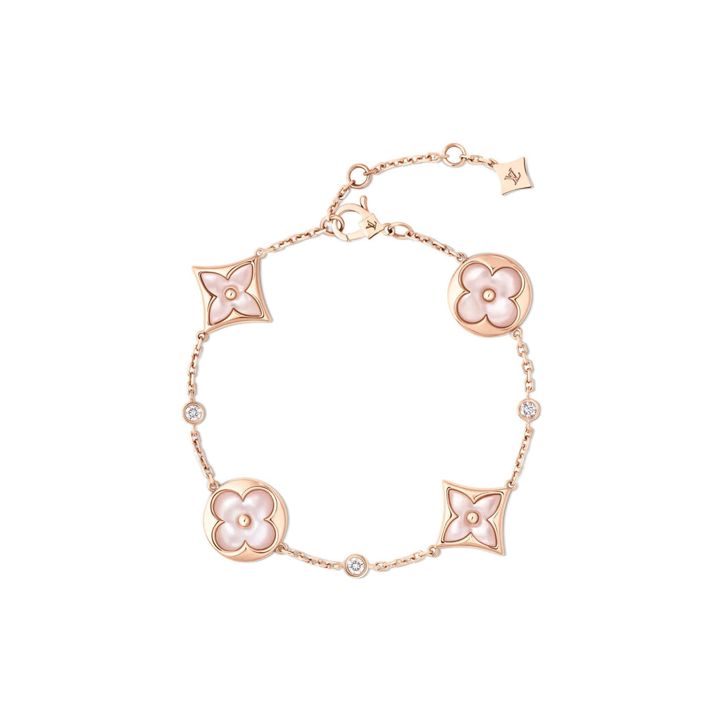 Color Blossom BB Star andSun Multi-Motif Bracelet, Rose Gold, Pink Mother-of-Pearl and Diamonds