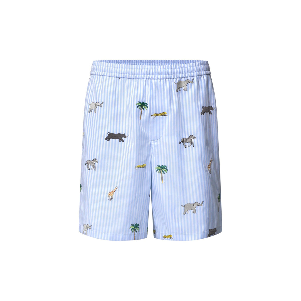 LV x The Darjeeling Limited Embroidered Striped Shorts